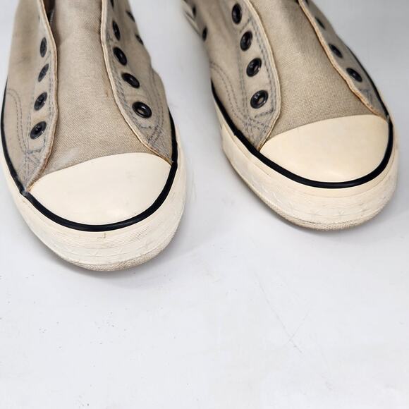 Converse Chuck Taylor John Varvatos Slip On No Lace Sneakers Unisex Tan M8 W10 - Picture 2 of 9